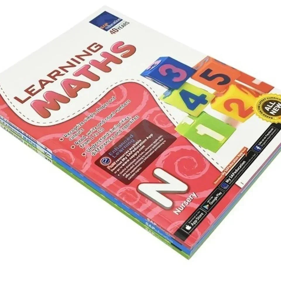 3 Books SAP Learning Math N K1 K2 Singapore Mathematics Kindergarten Learning Series English Exercise Book