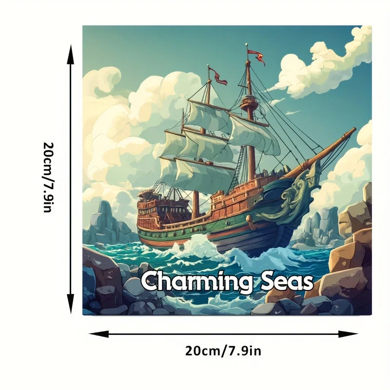 28 Pages Charming Seas Coloring Book for Adult Stress Reduction | Colouring Book for Relax and Mood Reduction Valentine's Day