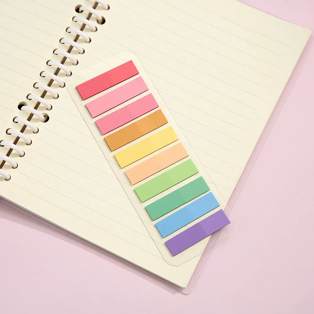 For Fun 200 Sheets Index Sticker Transparent Colorful Sticky Note Pads Memo Pad Office School Stationery Self-Adhesive Stickers